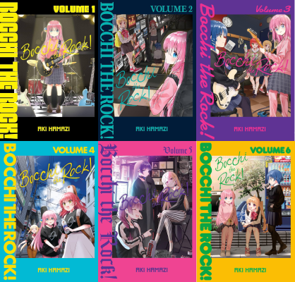 the cover of bocchi the rock vol. 1-6.